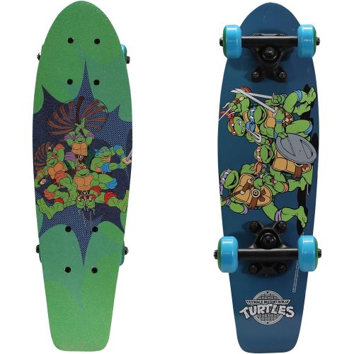  PlayWheels Teenage Mutant Ninja Turtles 21 Wood Cruiser Skateboard, Ninja Power