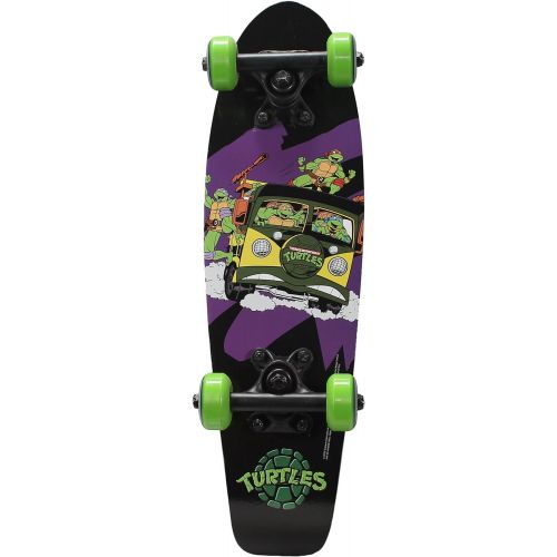  PlayWheels Teenage Mutant Ninja Turtles 21 Wood Cruiser Skateboard, Turtles on the Go
