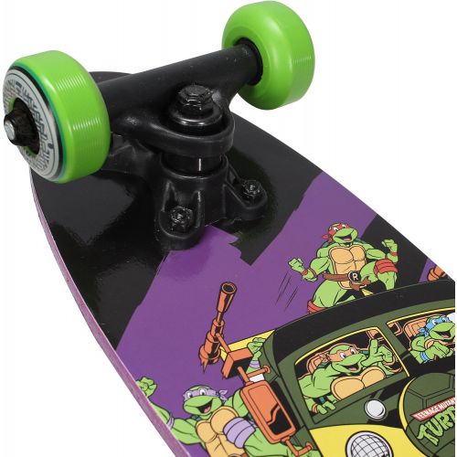  PlayWheels Teenage Mutant Ninja Turtles 21 Wood Cruiser Skateboard, Turtles on the Go