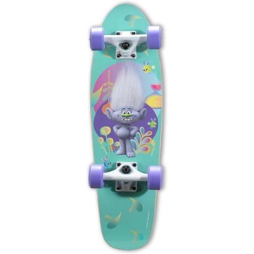  PlayWheels Trolls 26 Inch Scoot Skateboard - 2-in-1 Skateboard and Scooter for Kids