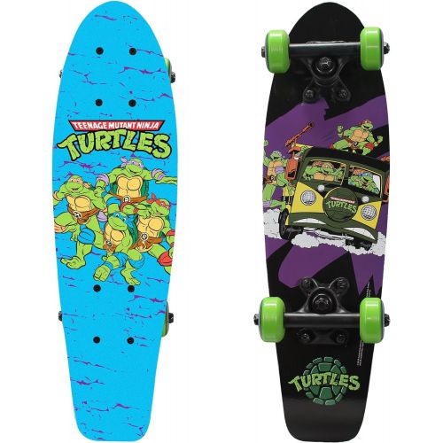  PlayWheels Teenage Mutant Ninja Turtles 21 Wood Cruiser Skateboard, Turtles on the Go