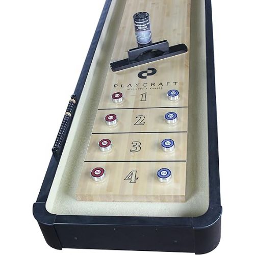  Playcraft Woodbridge Black 14' 2 Piece Construction Shuffleboard Table