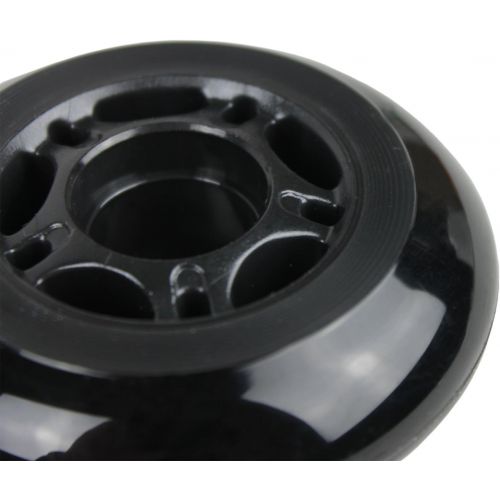  Players Choice Inline Skate Wheels 72mm 82A Black Outdoor Roller Hockey 4 Pack -ABEC 9 Bearings