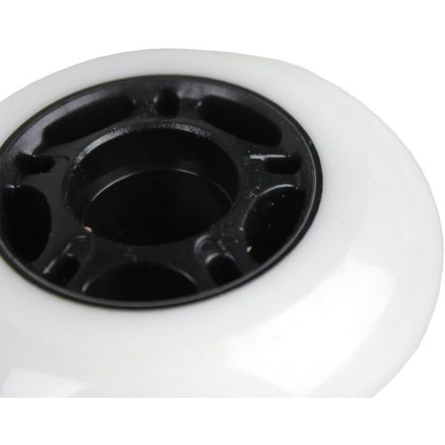  Players Choice OUTDOOR Inline Skate Wheels 76MM 89a WHITE x8 WABEC 5 BEARINGS