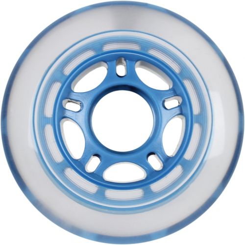  Players Choice Roller Hockey Wheels Indoor 72mm 78A Soft Inline Skate ClearBlue 8 Pack
