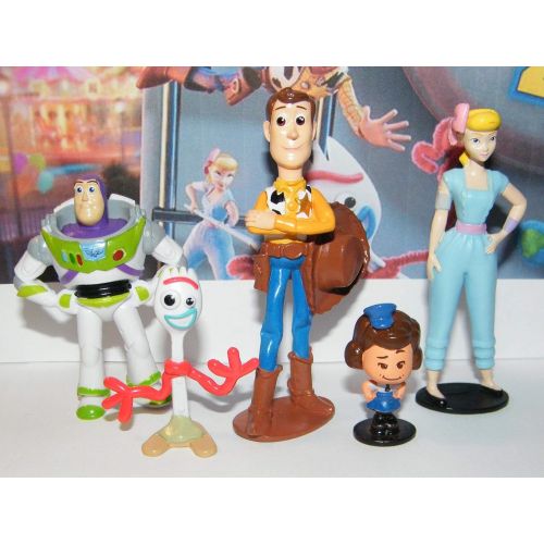  Playful Toys Toy Story 4 Movie Deluxe Figure Set of 13 Toy Kit with ToyRing, Special Stickers and 10 Figures Featuring Original and All New Characters Like Forky, Duke Caboom and M