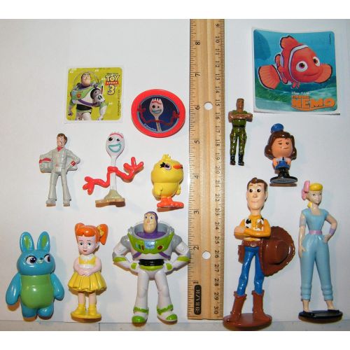  Playful Toys Toy Story 4 Movie Deluxe Figure Set of 13 Toy Kit with ToyRing, Special Stickers and 10 Figures Featuring Original and All New Characters Like Forky, Duke Caboom and M