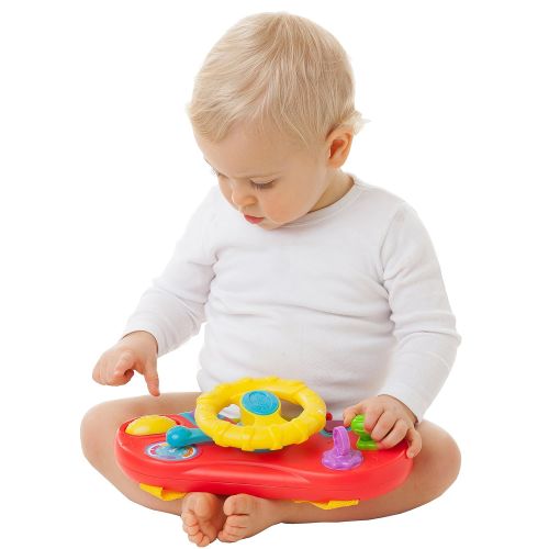  Playgro 0186362 Music and Lights Comfy Car for Baby Infant Toddler Children, Playgro is Encouraging Imagination with STEM/STEM for a Bright Future - Great Start for a World of Lear