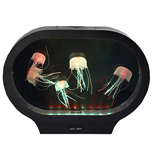  Playlearn USA Playlearn Moving Jellyfish Tank with LED Lights, Stunning! New Oval Shape