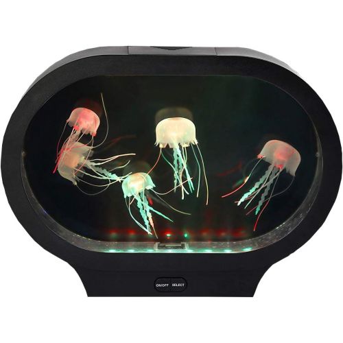  Playlearn USA Playlearn Moving Jellyfish Tank with LED Lights, Stunning! New Oval Shape