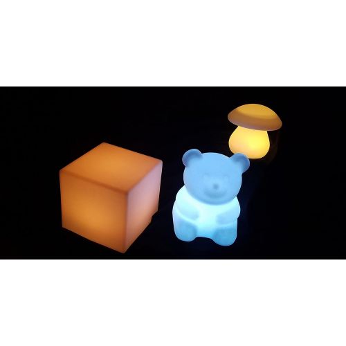  Playlearn USA LED Rechargeable Light Up Furniture - Indoor Outdoor Use - Waterproof with Remote - by Playlearn (Pebble Rock)