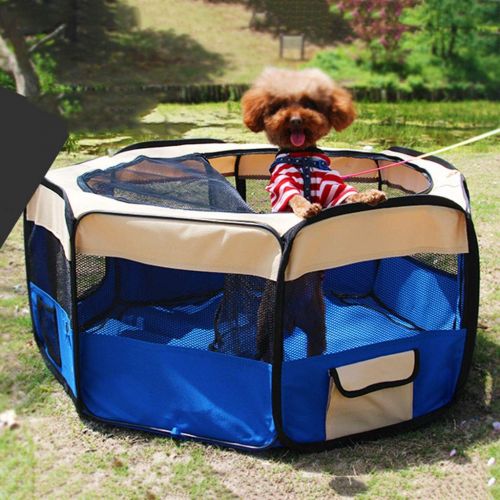  Playpens Houses & Habitats Pet Production House Indoor Cat Room Outdoor Collapsible Tent Closed Ventilation Fence Eight-Sided Grid Pet Play Fence Outdoor Pet Production Box