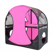 Playpens Houses & Habitats Pet Tent Cat Ferris Wheel Tent Cat Tunnel Cat Playground Toy Cat Litter Jumping Cat Shelf Funny Cat Supplies Outdoor Portable Pet Tent (Color : Pink, Size : 66426