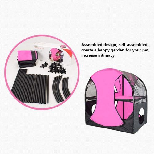  Playpens Houses & Habitats Pet Tent Cat Ferris Wheel Tent Cat Tunnel Cat Playground Toy Cat Litter Jumping Cat Shelf Funny Cat Supplies Outdoor Portable Pet Tent (Color : Pink, Size : 66426