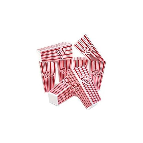  [아마존베스트]Playscene Popcorn Containers, Plastic Red & White Classic Movie Popcorn Containers, by Playscene (Quantity 8, Red & White)