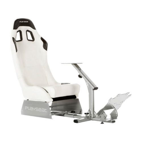  Playseat Evolution-M Gaming Chair - White with Silver Frame