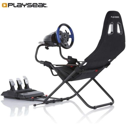  [무료배송]플레이시트 챌린지 레이싱 비디오 게임 의자 Playseat Challenge Racing Video Game Chair For Nintendo XBOX Playstation CPU Supports Logitech Thrustmaster Fanatec Steering Wheel And Pedal Controllers, RC0002, Black