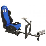 Conquer Racing Simulator Cockpit Driving Seat Reclinable with Gear Shifter Mount