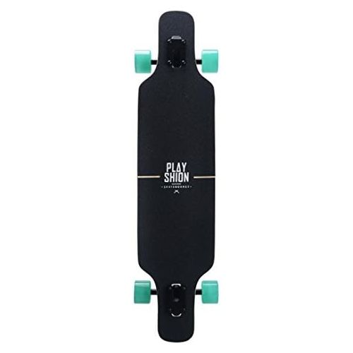  Playshion Drop Through Freestyle Longboard Skateboard Cruiser