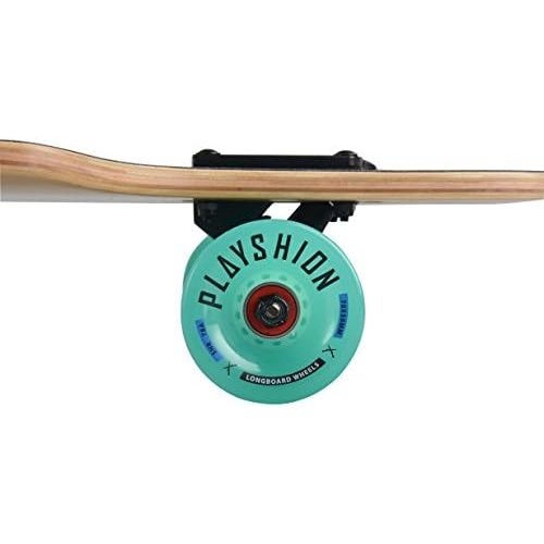  Playshion Drop Through Freestyle Longboard Skateboard Cruiser