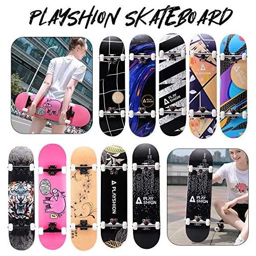  Playshion 31x8 Complete Skateboard for Kids and Beginners