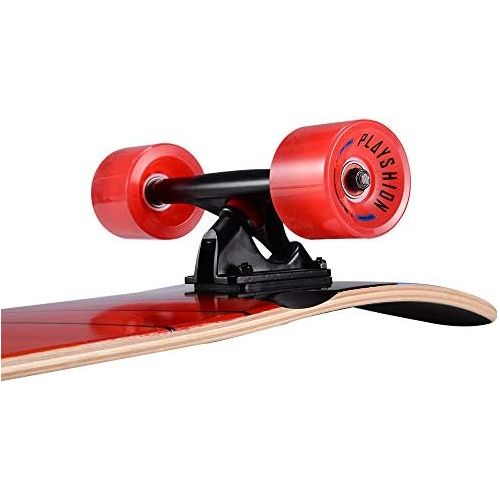  Playshion 42 inch Bamboo Longboard Skateboard Complete Cruiser