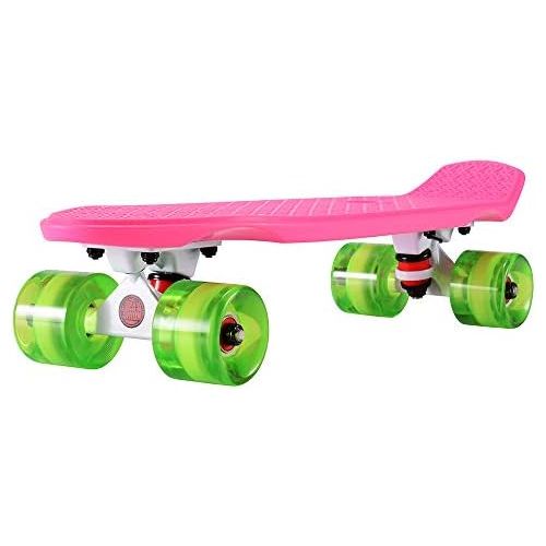  Playshion Complete 22 Inch Mini Cruiser Skateboard for Beginner with Sturdy Deck