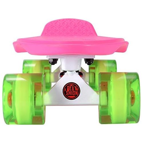  Playshion Complete 22 Inch Mini Cruiser Skateboard for Beginner with Sturdy Deck