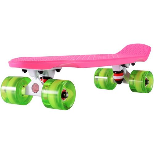  Playshion Complete 22 Inch Mini Cruiser Skateboard for Beginner with Sturdy Deck