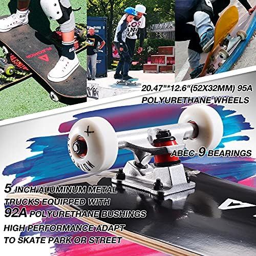  Playshion 31x8 Complete Skateboard for Kids and Beginners