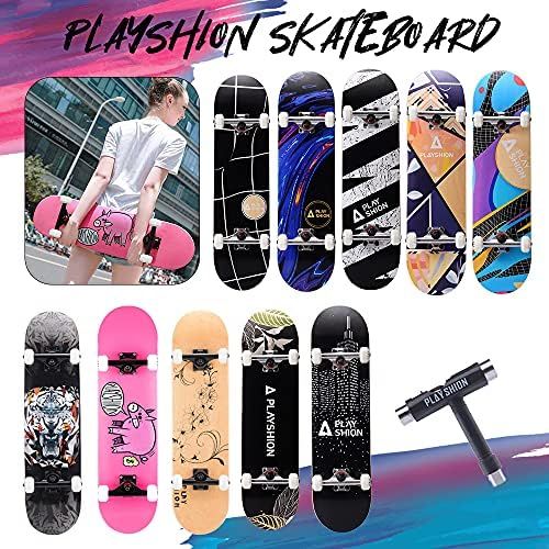  Playshion 31x8 Complete Skateboard for Kids and Beginners