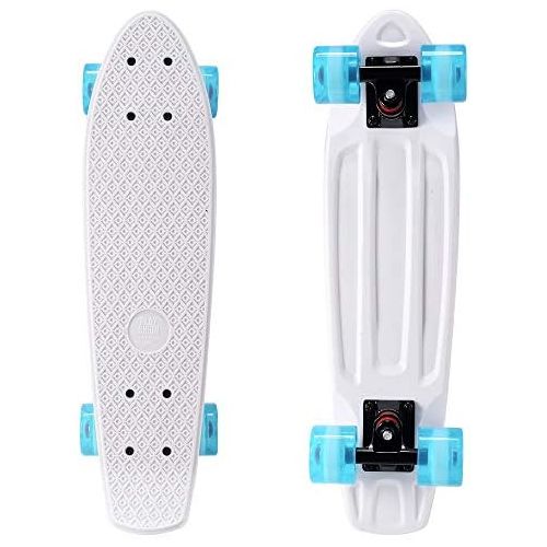  Playshion Complete 22 Inch Mini Cruiser Skateboard for Beginner with Sturdy Deck