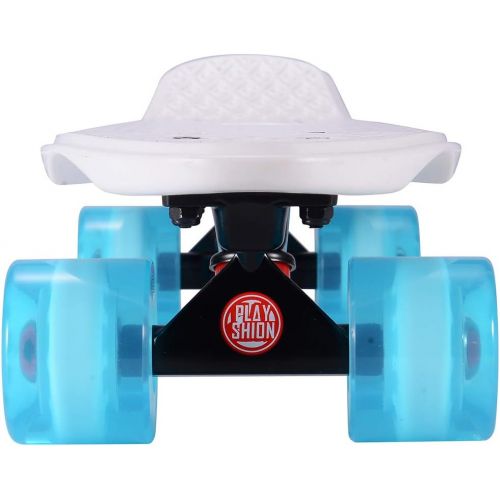  Playshion Complete 22 Inch Mini Cruiser Skateboard for Beginner with Sturdy Deck