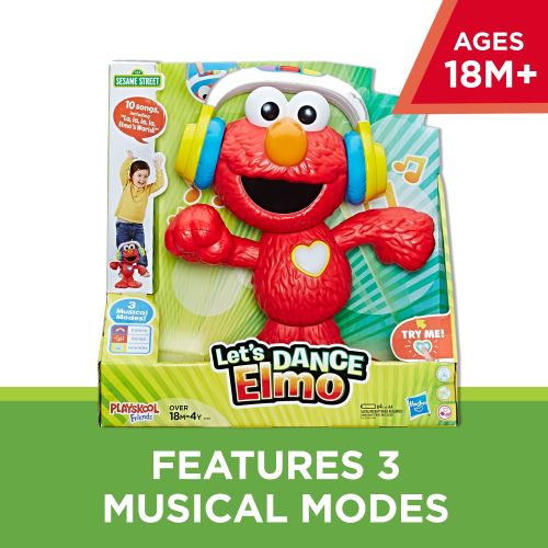  Sesame Street Sesame street lets dance elmo: 12-inch elmo toy that sings and dances