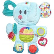 Playskool Fold 'n Go Elephant Stuffed Animal Tummy Time Toy for Babies 3 Months and Up, Blue (Amazon Exclusive)