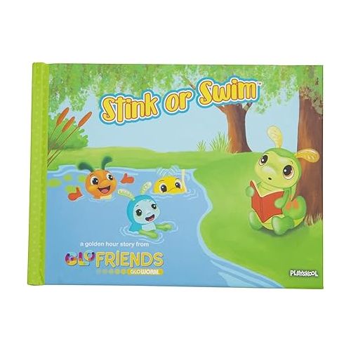  Playskool Glo Friends Stink or Swim! - Storytime with Bookworm - Book with Glowing Toy - Social Emotional Learning SEL Toy - Ages 2+