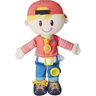 Playskool Dressy Kids Doll with Blonde Hair and Hat, Activity Plush Toy with Zipper, Shoelace, Button, for Kids Ages 2 and Up (Amazon Exclusive)