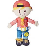 Playskool Dressy Kids Doll with Blonde Hair and Hat, Activity Plush Toy with Zipper, Shoelace, Button, for Kids Ages 2 and Up (Amazon Exclusive)