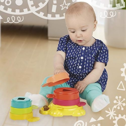  Playskool Stack 'n Stow Nesting Activity Toy for Toddlers and Babies 9 Months and Up with 7 Cups and Easy Storage for On The Go (Amazon Exclusive)