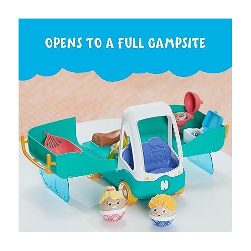  Playskool Weebles My Happy Camper - Weeble Wobble Preschool Toy for Toddlers, Campsite with Lights, Sounds and Song, for Kids Ages 12 Months and Up