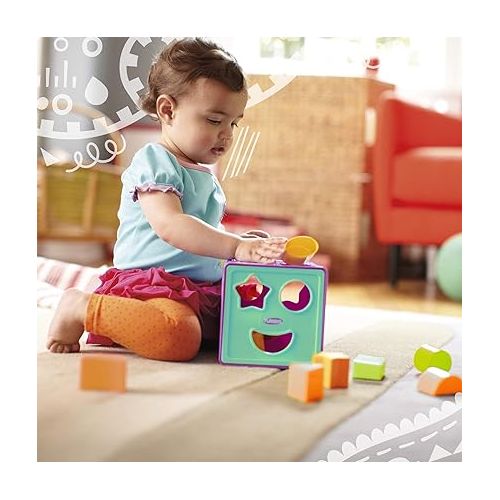  Playskool Form Fitter Shape Sorter Matching Activity Cube Toy with 9 Shapes for Toddlers and Kids 18 Months and Up (Amazon Exclusive)