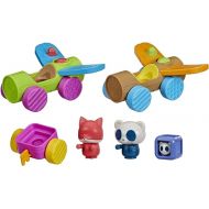Playskool Roll and Go Critters Vehicle Toys for Toddlers 1 Year Old and Up, Includes 2 Vehicles, 2 Figures (Amazon Exclusive)