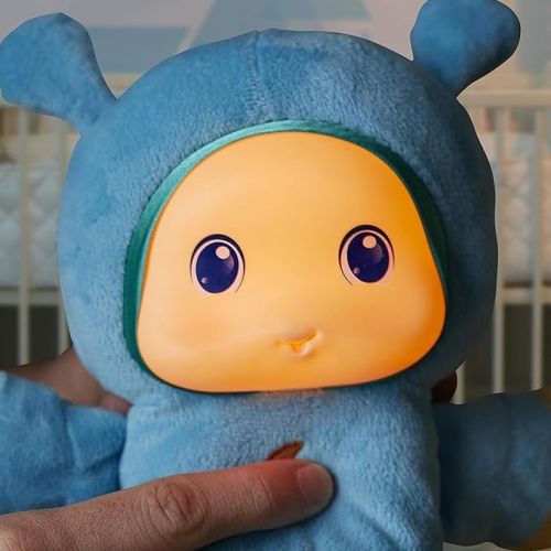  Playskool Blue Glo Worm Stuffed Lullaby Toy for Babies with Soothing Melodies