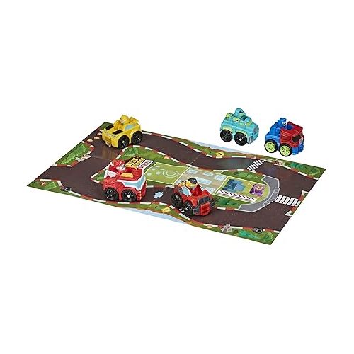  Transformers Playskool Heroes Rescue Bots Academy Mini Bot Racers Converting Robot Toy 5-Pack, 2-Inch Collectible Toy Cars (Amazon Exclusive)