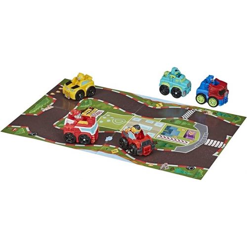  Transformers Playskool Heroes Rescue Bots Academy Mini Bot Racers Converting Robot Toy 5-Pack, 2-Inch Collectible Toy Cars, Kids Easter Egg Fillers or Basket Stuffers (Amazon Exclusive)