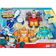 Playskool Heroes Transformers Rescue Bots Academy Team Pack, 4 Collectible 4.5-inch Converting Action Figures, Toys for Kids Ages 3 and Up