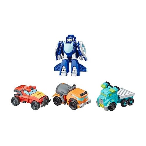  Playskool Heroes Transformers Rescue Bots Academy Team Pack, 4 Collectible 4.5-inch Converting Action Figures, Toys for Kids Ages 3 and Up