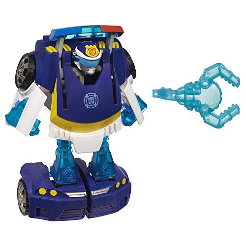  Playskool Heroes Transformers Rescue Bots Energize Chase the Police-Bot Action Figure, Ages 3-7 (Amazon Exclusive)