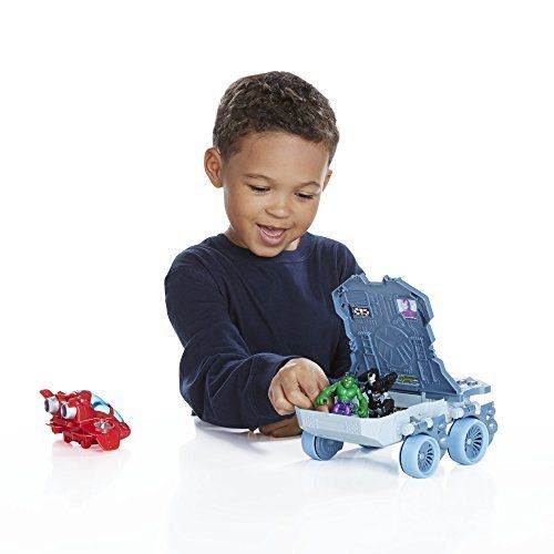  Playskool Heroes Marvel Super Hero Adventures Helicarrier Vehicle with War Machine Figure