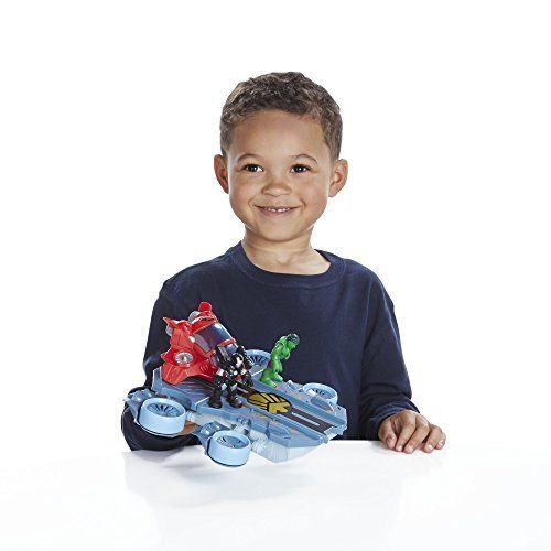  Playskool Heroes Marvel Super Hero Adventures Helicarrier Vehicle with War Machine Figure